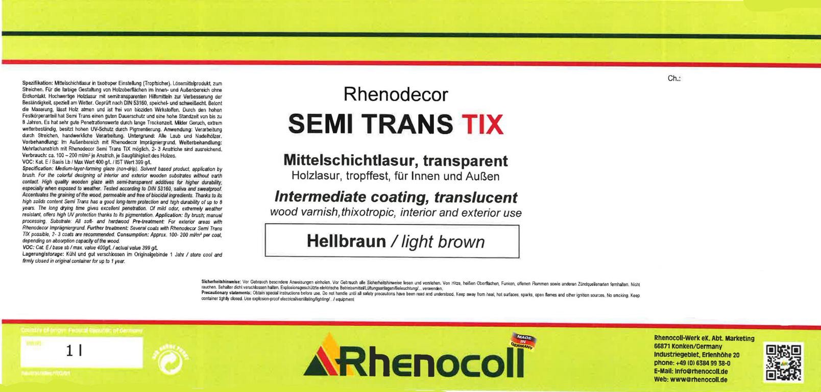 Rhenodecor Semi Trans TIX